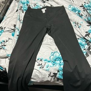Black garage v waist active plate pants